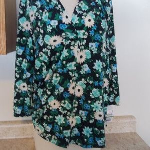 NWT CHARTER CLUB PETITE INTREPID BLUE CMB TOP PL